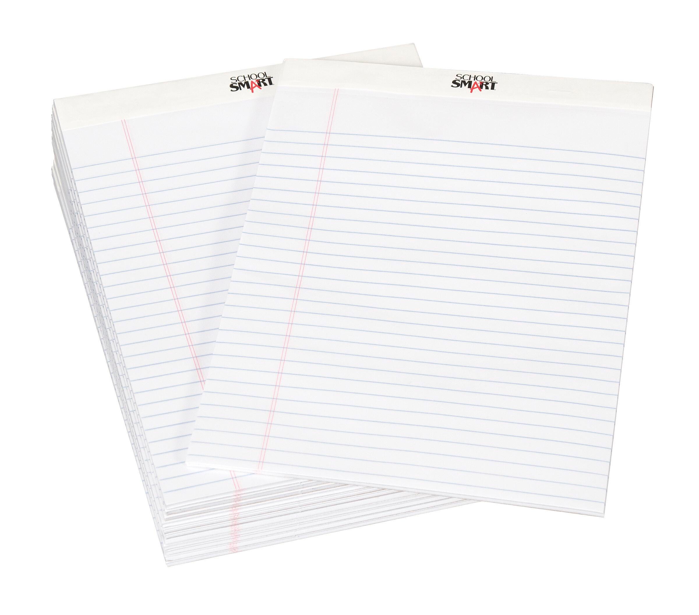 School Smart Legal Pad, 8-1/2 x 11-3/4 Inches, White, 50 Sheets, Pack of 12 027433
